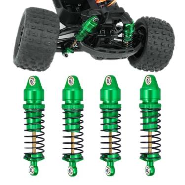 Imagem de QUPA AM STORE Aluminum Shock Set 58mm Front Rear Shocks Damper for Arrma 1/18 Granite Typhon Mojave Grom RC Crawler Upgrade (Green)