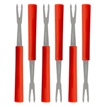 Imagem de Conjunto De 6 Garfos Petisco, Haüskraft Cjga-004vm, Vermelho, Haüskraft, Cjga-004vm, Vermelho