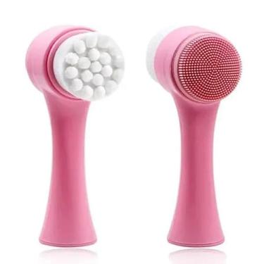 Imagem de Escova de Limpeza Facial 2 em 1 – Esfoliação Suave e Massagem com Cerdas de Silicone