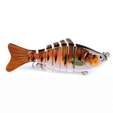 Imagem de 1 pacote de iscas de pesca de água doce e salgada | Isca realista para robalo, truta, tipo de peixe, Walleye, lúcio, bluegill, salmão