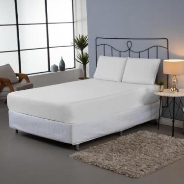 Imagem de Jogo de Lençol 3 Pçs Casal Queen Dia a Dia Simples Liso Percal 180 Fio