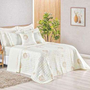 Imagem de Kit Cobre Leito Colcha Tunes Queen 3 Peças Estampado 180 Fios Garden 100% Poliéster
