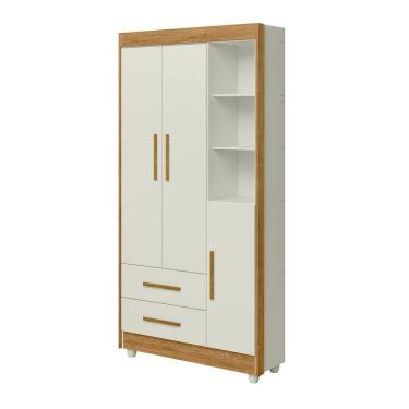 Imagem de Guarda Roupa 3 Portas 2 Gavetas 3 Nichos  Prime - MobiBaby