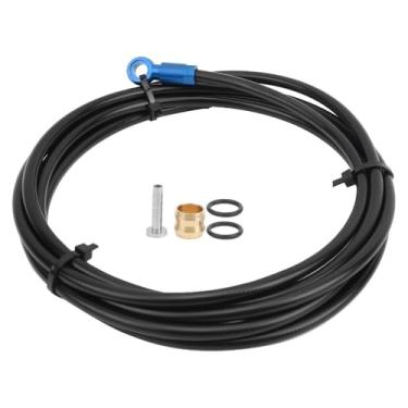 Imagem de Chiffonade Kit de mangueira de freio a disco hidráulico de 2 m, linha de freio cortável com inserção e azeitona, substituição de linha de freio de bicicleta para Shimano SLX/XT/XT/XTR (azul)