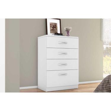 Imagem de Cômoda Casal Astral C/ 4 Gavetas Branco - Demóbile