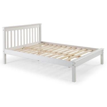 Imagem de Cama Casal Inglesa Em Madeira Maciça Mv Outlet Branco