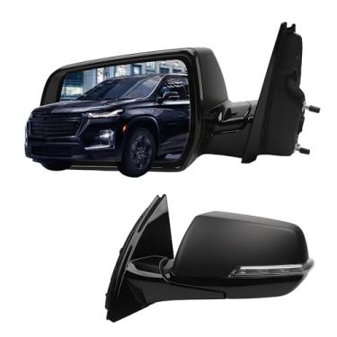 Imagem de Dasbecan Espelho retrovisor lateral compatível com Chevy/Chevrolet 2018-2019 Traverse Power Heated Turn Signal Blind Spot Door Retrovisor Driver Left GM1320601 84498306-PFM (8 pinos)