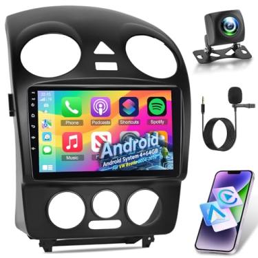 Imagem de [4+64G] Rádio automotivo para VW Beetle 2004-2010 com Carplay e Android Auto, 22.9 cm Volkswagen Beetle Android Touchscreen, 32 EQ Audio/Bluetooth/FM RDS/SWC
