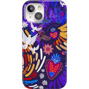 Imagem de Casely Capa para iPhone 15 | Viva La Vida | Capa Colagem Frida Kahlo | Clássica