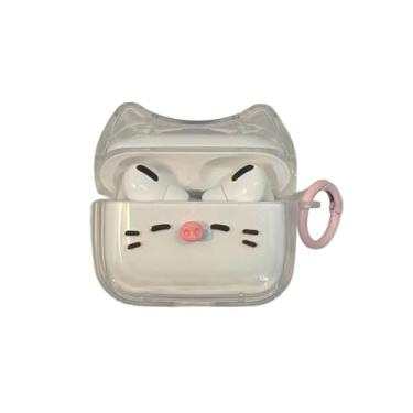 Imagem de Capa de fone de ouvido transparente transparente para AirPods Pro 3 2025, linda e adorável capa de silicone TPU macio, capa protetora para AirPods Pro 3, à prova de choque para fones de ouvido iPod