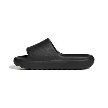 Imagem de adidas Sandália infantil unissex Adilette Lumia Slide, Preto/Preto/Preto, 21