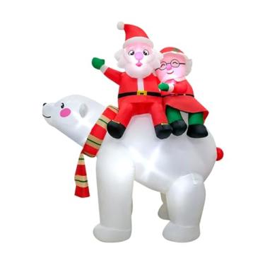 Imagem de UGPLM Papai Noel inflável de 1,80 m para decoração de jardim, quintal, jardim e Versátil e divertido, com luzes LED. Ideal para fotos em