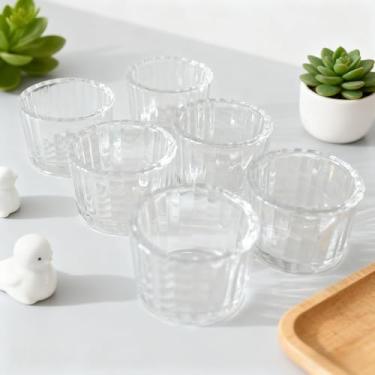 Imagem de Conjunto de 12 castiçais votivos redondos transparentes, decorações de mesa de centro de mesa de casamento, suporte de vela de vidro mercúrio para chá de panela, chá de bebê e decoração de casa