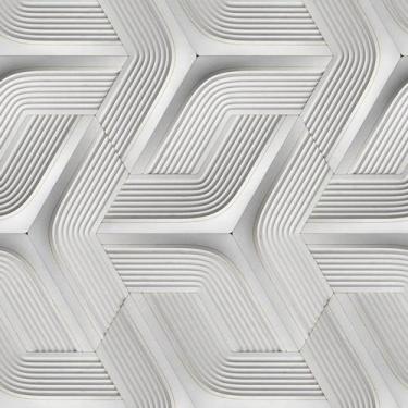 Imagem de Papel De Parede 3D Listras Geometricas Autocolante Lavavel - LRP