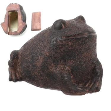 Imagem de SAFEKey Escondedores externos, recipiente escondido secreto em forma de sapo | Estatueta de jardim de resina desvio seguro para chaves objetos de valor anéis de joias pátio cerca gramado quintal