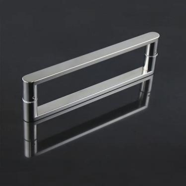 Imagem de Conjuntos de substituição de maçanetas de porta de chuveiro para porta de vidro, maçanetas de porta de banheiro para box de chuveiro aderência interna/externa (tamanho: 200 mm)