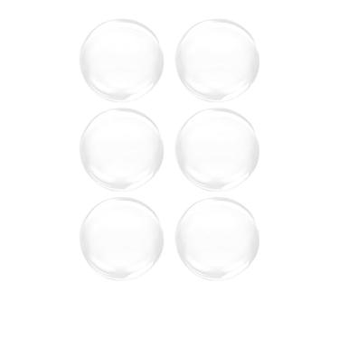Imagem de 6 travas de maçaneta de parede, maçaneta de borracha transparente, almofada de proteção de parede redonda, silenciador de protetor de parede de para-choque de porta de proteção, autoadesivo