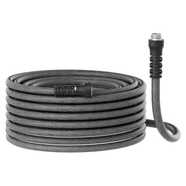 Imagem de Mangueira de jardim 30,5 m x 5/20.3 cm, mangueira de água flexível, mangueira trançada leve com alça giratória, conexões sem vazamento, conexões macho para fêmea, mangueira híbrida durável resistente