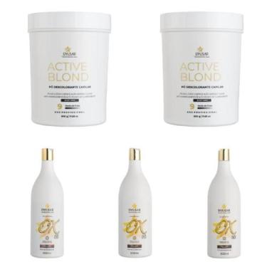 Imagem de Pó Descolorante 2Un Active Blond + Oxidante De 5+ 20+ 30 Vol - Dyusar