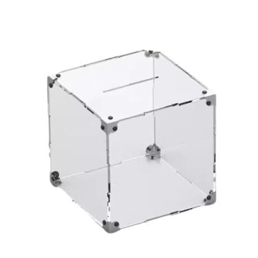 Imagem de ZABEES Cofrinho de vidro, o cofrinho de grande capacidade só pode ser inserido, mas não pode ser retirado, cédula de doação de amor não disponível