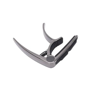 Imagem de Alomejor Capo de Guitarra, Com Almofada Antiderrapante e Suporte de Picareta, Almofada de Silicone, Adequado para Guitarras Clássicas Folk, Ukulele (BLACK)