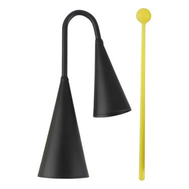 Imagem de Cowbell para bateria, instrumentos de percussão nítidos | Sinos de mão ergonômicos compactos para música, apresentações, viagens, atividades ao ar livre