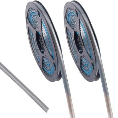 Imagem de GORGECRAFT 2 rolos de fita de calafetagem autoadesiva cinza 19,7 m fita decorativa de calafetagem fita de vedação para acabamento de parede protetor de canto para pia de cozinha, banheira, espelho de