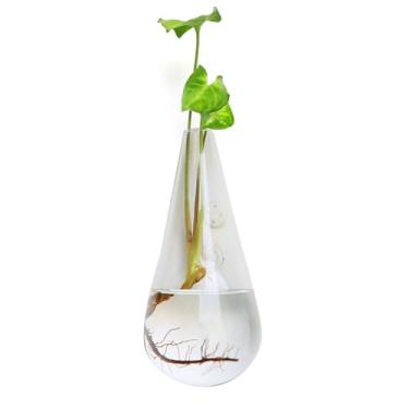 Imagem de Vaso de parede hidropônico cone para propagação de plantas - decoração de escritório doméstico (gotas de água)
