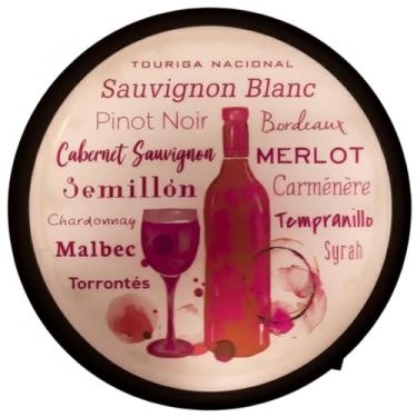 Imagem de Luminária Vinhos Merlot Lovers, LED, Decorativa, Polietileno, 37x37x8cm, 110/220V, com Cabo 78cm