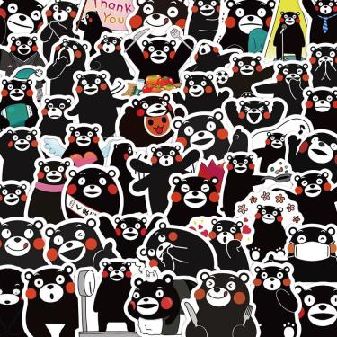 Imagem de Adesivos Kumamons, vinil impermeável, anime, 60 unidades/lote, 5-7 cm