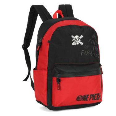 Imagem de Mochila Escolar De Costas Infantil One Piece Vermelho Menino Luxcel