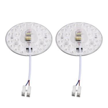 Imagem de aqxreight Placa de Luz de Teto Led, 2 Peças, Painel Magnético de Alumínio de 12w Com Distribuição de Luz Uniforme, para Luz Pendente, Lustre de Parede (Redonda)