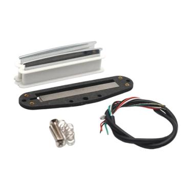Imagem de MERIGLARE Substituição de captador mini humbucker, leve, fácil de instalar, acessórios compactos de bobina dupla, Branco
