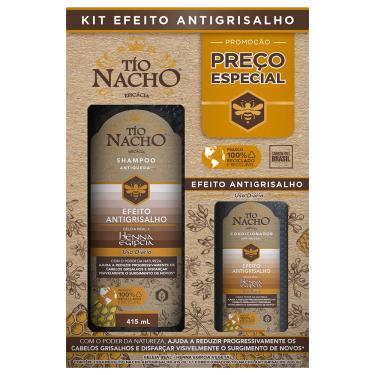 Imagem de Kit Tio Nacho 1 Shampoo Efeito Antigrisalho 415ml + 1 Condicionador Efeito Antigrisalho 200ml