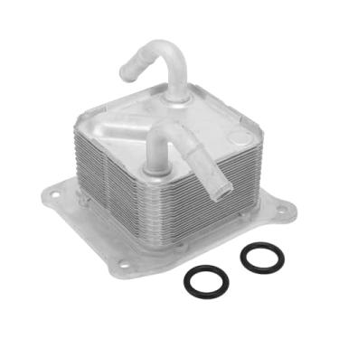 Imagem de TUCKBOLD Resfriador de óleo do motor para Nissan Sentra L4 1.6L 2018 Refrigerador de óleo de transmissão Trans Cooler No.216063JX0A Liga de alumínio 1 peça carro
