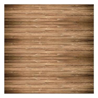 Imagem de Buryeah Pano de fundo de madeira marrom fundo de tecido de madeira de poliéster rústico para sessão de fotos, chá de bebê, festa de casamento, suprimentos fotográficos (3 x 3 m)