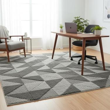 Imagem de Tapete Jazz Em Poliéster Para Quarto Sala Escritório Closet Com Textura De Alto E Baixo Relevo Altura De 17MM E Antiderrapante. (MINERIO, 150X200)