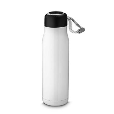 Imagem de Garrafa Térmica de 550ml com Parede Dupla e Alça Branca*