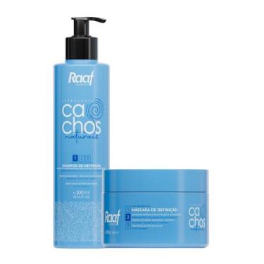 Imagem de Kit Capilar Cachos Naturais Definição Shampoo 300ml e Máscara 300g Raa