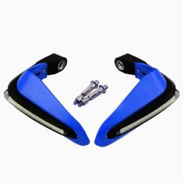 Imagem de Luzes de seta de seta universais para motocicleta com proteção de luzes à prova de vento para Triumph Victory Aprilia Kawasaki Yamaha Suzuki Honda Peças de motocicleta Dirt Bike (azul)