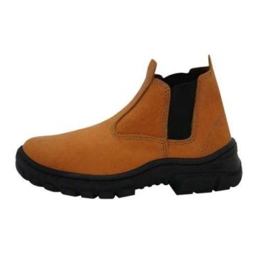 Imagem de Botina Couro Vaqueta N 44 Elástico Agro - Solado Pu Antiderrapante - I