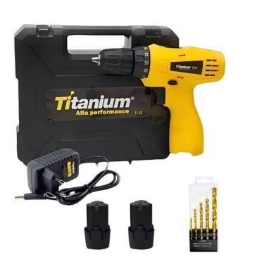 Imagem de Kit Parafusadeira 2 Baterias S/ Impacto + Brocas 5 P/ Metal