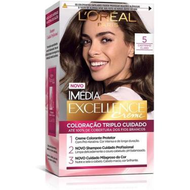 Imagem de Tintura Permanente Imédia Excellence Creme 5 Castanho Claro - LOREAL