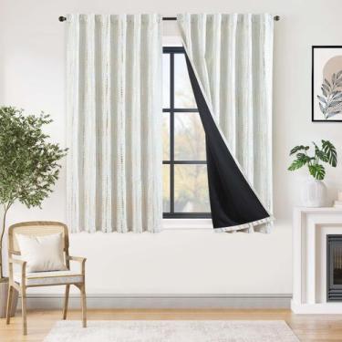 Imagem de Cortinas jinchan Blackout Boho 160x160cm Moon Phases Print