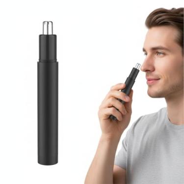 Imagem de Aparador de pelos de orelha e nariz, profissional, sem dor, motor potente com design de lâmina dupla proporciona uma experiência de corte suave (preto)