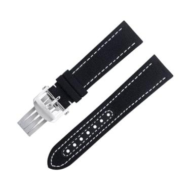 Imagem de VEVEL Pulseira de relógio de nylon macio preto azul verde de 22 mm para pulseira Breitling Avenger Navitimer Chronomat Superocean pulseira de relógio com mostrador de 44 mm, 22MM, Acetato, Sem Pedra