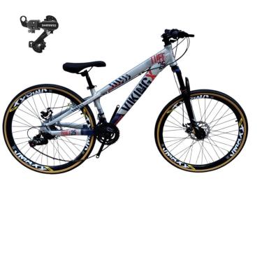 Imagem de Bicicleta 26 VikingX T25 24v Freeride Cambio Traseiro Shimano Pneu Slick Fino Fx Amarela1.50-Unissex
