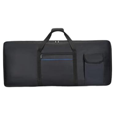 Imagem de Dynwave Bolsa para teclado de 61 teclas, bolsa para armazenamento de piano elétrico, com bolso, estojo de proteção, com alça, à prova d'água, estojo de, Médio
