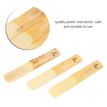 Imagem de Generic Plástico Durável 2.5 Soprano Saxofone Bocal Peças de Reparo para Iniciantes 10 Peças Preto