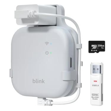 Imagem de WDZREE Cartão Micro Sd De 256 Gb E Suporte De Parede Para Tomada Para Módulo Blink Sync Xr Com Cabo Curto, Cartão Sd Para Armazenamento De Vídeo Local Com Leitor, Economize Espaço, Suporte De Montag